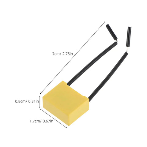 Get Your Hands On 30 Pcs Of High Voltage Microfarad Safety Capacitors With Built In Wire And Plastic Casing for Testing.