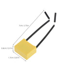 30 Piece Flexible Microfarad Capacitor Kit With 0.22uf Precision Testing Parts For Industrial Gear featuring yellow casing and safety wires.