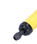 Close-up of Heavy Duty Mini Air Angle Die Grinder 22000 RPM Pneumatic Rotary Tool with black and yellow body.