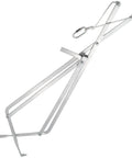 Filter Box Grabber Lift Hoist for quick safe one person lifting, metallic frame, foldable for narrow spaces, side view