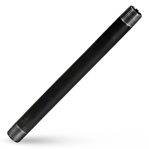 18 Inch Black Steel Pipe One And One Half Inch Nominal Diameter Pre Cut Schedule 40 Black Coated Tube For DIY Projects Quick Fixes And Repairs Meets ASTM And ANSI Standards