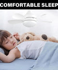 Quiet Operations Ceiling Fan With Integrated LED Light For Various Living Room Bedroom Enhancing Comfortable above a sleeping child.