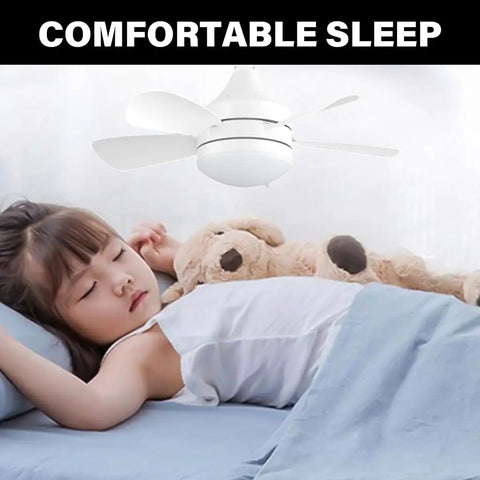 Quiet Operations Ceiling Fan With Integrated LED Light For Various Living Room Bedroom Enhancing Comfortable above a sleeping child.