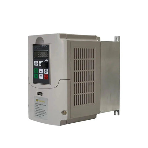 VFD Drive Inverter 4KW 220V To 380V Variable Frequency Controller 1 Phase To 3 Phase Output AC Drive For Motors Speed Control Energy Efficient Inverter Boss Level Industrial Power Converter, front view