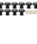 Heavy Duty Matte Black Square Pyramid Cabinet Knobs, Slick Kitchen Drawer Pulls And Bathroom Cupboard Hardware, 25 pack of solid metal knobs