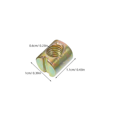 Super Cool 100 Pack M6 Threaded Inserts For Furniture Nuts Screws And Bed Connectors That Fit All Kinds Of Frames Easy Install Barrel Nut Replacements you need today, metallic M6 insert.