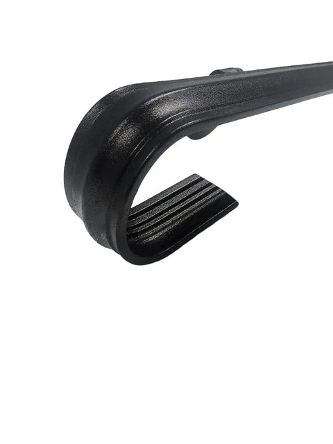 Close-up of 3 Ft Wrought Iron Handrail For Indoor Outdoor Stairs And Decks, Wall Mounted Black Metal Railing, Made In USA