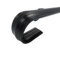 Close-up of the Top Shelf Two Foot Wrought Iron Handrail Badass Build Quality with textured black finish.