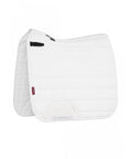 White large 3D Mesh Self Cool Dressage Saddle Pad with Flexible Mesh Spine and Feel Cool Lining, side view