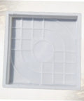 Easy To Use Reusable Concrete Stone Mold For DIY Garden Pathways Breeze Through Creating White Stepping Stones For Patios Walkways And Driveways Cement Brick Mould To Build Durable Backyard Paths, white plastic, 25x25x5 cm