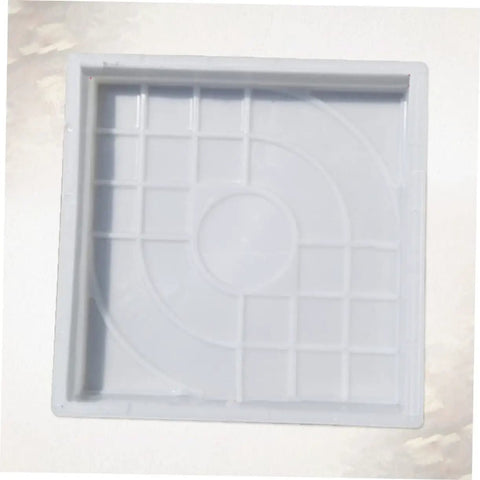 Easy To Use Reusable Concrete Stone Mold For DIY Garden Pathways Breeze Through Creating White Stepping Stones For Patios Walkways And Driveways Cement Brick Mould To Build Durable Backyard Paths, white plastic, 25x25x5 cm