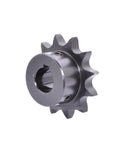 Heavy Duty Industrial Spiral Bevel Gear 18 Tooth 18T 08B Sprocket Wheel with keyway bore, steel chain gear, close-up view