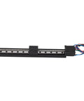 Heavy Duty Linear Guide Rail Slide Actuator Featuring Precision 200mm Stroke, smooth metal slide with motor connectors.