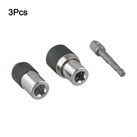 Heavy Duty 3 Piece Tap Extractor Socket Kit With Adjustable Jaws For M3 To M12 Broken Tap Removal In Tight Spaces Chrome Steel Driver Adapter 3pcs
