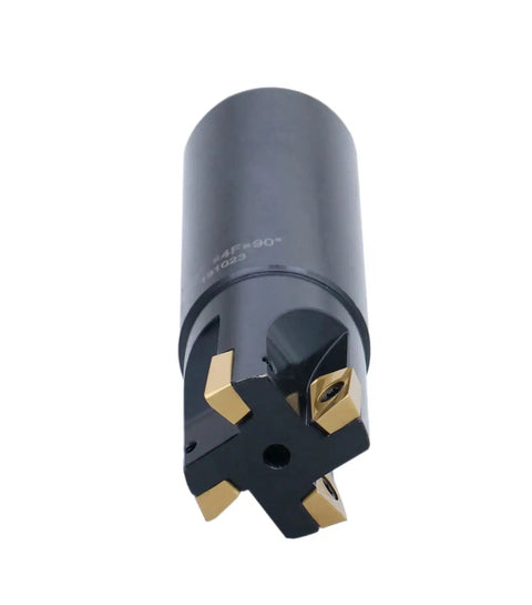 1 Inch 90 Degree Square Shoulder Indexable End Mill With APKT11T3 Carbide Inserts, 4 Flute, Three And One Half Inch OAL, Pro Grade Mill For Steel Stainless And Alloy Milling, Built Tough And Ready To Rip Through Metals