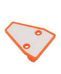 Orange T Shaped 2 Way Bubble Level For Caravan For Motorhome For Camper compact design with pre-drilled holes for easy mounting.