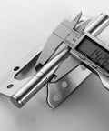 Heavy Duty Slot Free Hinges For Cabinets And Closets 4 Inch To 5 Inch Silent Thickened Stainless Steel measured with digital caliper