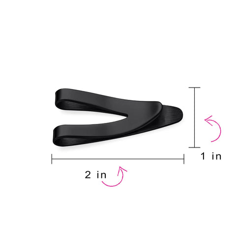 Personalized Engravable V Shaped Money Clip Card Holder For Men Black Plated Stainless Steel EDC Essential
