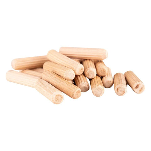 1/4-Inch Fluted Wood Dowel Pins, 72 Count Pack, Straight-Grain Hardwood Dowels For Rock-Solid Joints, Chamfered Ends For Easy Insertion