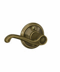 Antique Brass Hall And Closet Door Lever With Nonlocking Passage Function, Easy Install With Self Aligning Screws