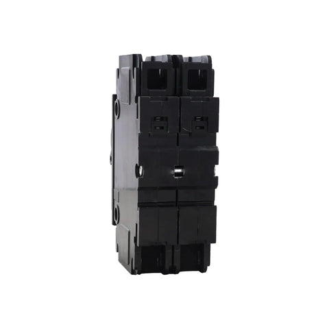 Front view of 15 Amp 120V And 240V Two Pole DIN Rail Miniature Circuit Breaker UL 489 Listed 35mm Mount HCB1U-60 MCB.