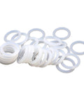 10 Piece Silicone O Ring Seal Gasket Assortment Kit From 5mm To 150mm Outer Diameter For Plumbing Automotive Industrial Equipment And Low Pressure Hydraulics Heavy Duty Leak Proof Gasket Set, white silicone rings