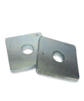 Two Top Shelf 3/8 Inch Square Washers With Tough Zinc Coated Steel for Metal Strut Channels, heavy duty construction