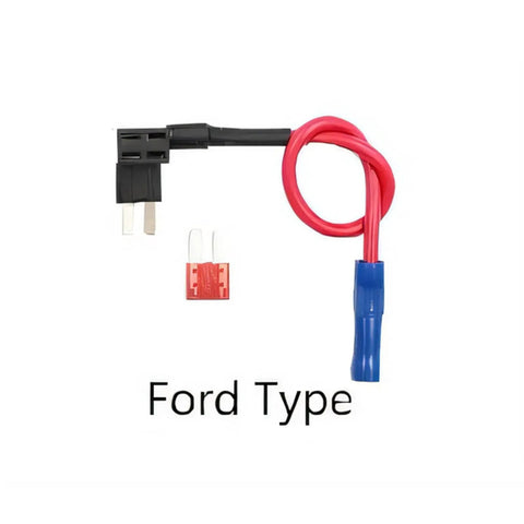 Ford type Upgrade Your Gear With This Super Cool Fuse Tap Adapter That Turns One Spot Into Two For Adding Extra Electronics Like Phone Cradles Or Alarms Without Any Messy Splicing Wires Needed For Micro Mini And Standard Blade Fuses Up To 10 Amps Perfect For. car fuse tap adapter with red wire, blue connector, and blade fuse clip