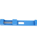 Jiawu Adjustable Circular Saw Base Guide Rail Lightweight Durable ABS Clamp for 4 To 6 Inch Woodworking precision cutting tool kit in blue.