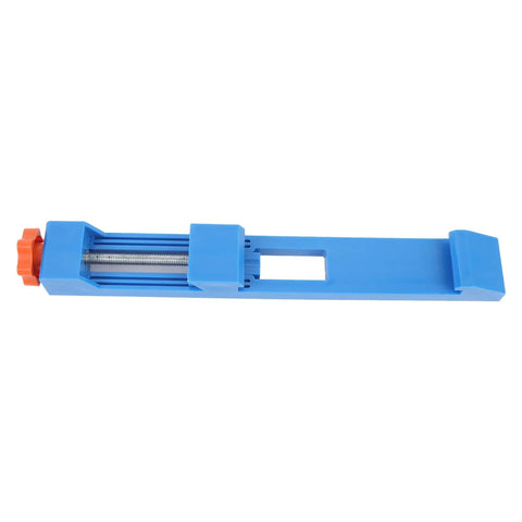 Jiawu Adjustable Circular Saw Base Guide Rail Lightweight Durable ABS Clamp for 4 To 6 Inch Woodworking precision cutting tool kit in blue.