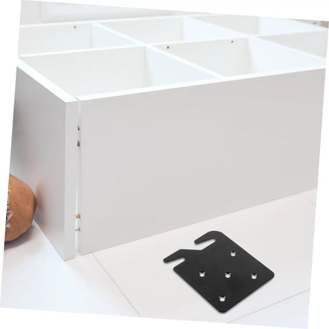 Rock Solid Heavy Duty Bed Frame Brackets and Iron Bed Rail Fasteners on white furniture providing strong support