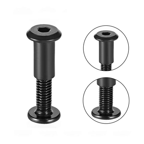 Built Tough Hex Socket Screws And Post Binding Bolts For Leather Craft Legit Heavy Duty M6 black carbon steel bolts in detail.