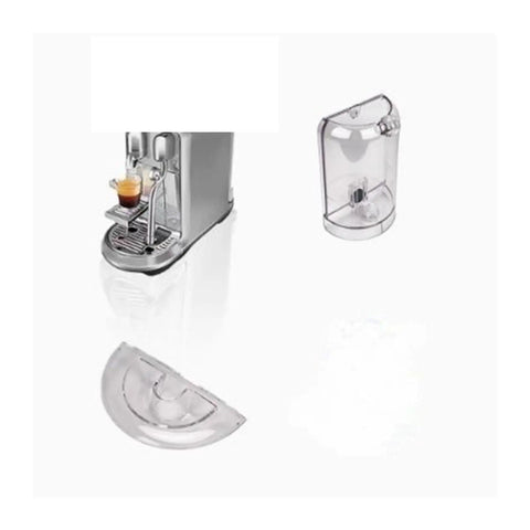 Water Tank For Capsule Coffee Makers With Large Capacity Lid Easy Lift One Hand Refill Lightweight Reservoir Cover For Nespresso J520 Plus Compatible Replacement Part next to coffee machine