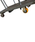 Heavy Duty Swivel Caster Wheels With Top Plate And Brake for Furniture on cart, showcasing polyurethane wheels and galvanized bracket.