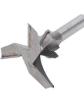 Super Cool Thonlai Arc Bending Router Bit With 1/2 Inch Shank And Three Flutes for smooth wood slotting, close-up view.