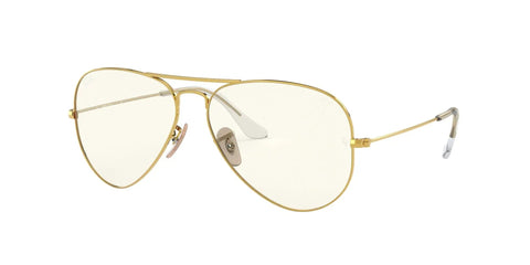 Classic Polarized Aviator Sunglasses With Gold Frames And Photochromic Grey Lenses, 58mm, Medium Fit For Men And Women side view