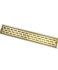 Smooth Operator Brushed Gold Invisible Floor Drain For Bath And Shower 60Cm Square Cover in sleek design, showcasing 304 stainless steel.
