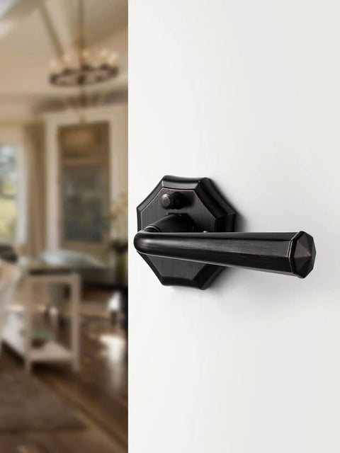Oil Rubbed Bronze Privacy Door Levers For Interior Doors Bedroom Bathroom Closet Hallway With Keyless Inside Thumb Turn And Emergency Hex Key Access
