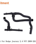 Heater Hose Set With Tee For Return Replacement For Dodge Journey 2.4L VVT 2009 2019 Beefed Up Premium Rubber Hose Kit