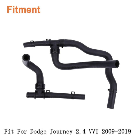 Heater Hose Set With Tee For Return Replacement For Dodge Journey 2.4L VVT 2009 2019 Beefed Up Premium Rubber Hose Kit