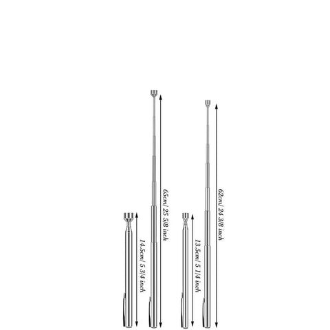 Heavy Duty 4 Piece Magnatic Pickup Tool Kit, Telescopic Metal Grabber For Garage, Auto Repair And Home Decor Projects To Scoop Screws Nails Like A Pro. 65cm and 62cm tools