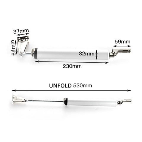 Automatic Door Closer 35kg Heavy Duty Aluminum Alloy With Soft Close Adjustable Speed And Gas Spring unfolding dimensions