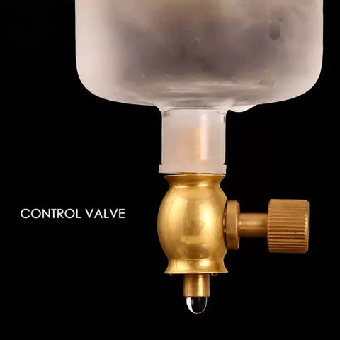 Control valve of Premium Stainless Steel And Borosilicate Glass Cold Brew Coffee Maker, designed for quick drip brewing.