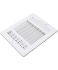 Three Way Plastic Side Wall Ceiling Register In White For Duct Opening Outside 12W x 10H Inside 10W x 8H With Rust Proof All Plastic Build