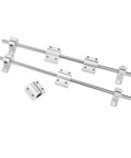 Rock Solid Linear Guide Shafts Chromed Steel Rods for 3D Printer And CNC Machine Builds, featuring 1200 mm rods with mounting bushings.