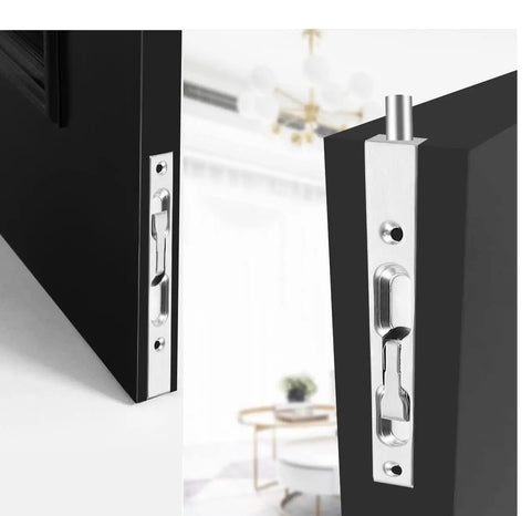 Legit Heavy Duty Double Door Flush Latches Slick Concealed Bolt Kit Brushed Silver Stainless Steel Recessed Hardware Tight Fit For Dead Simple Install And Secure Home Fixes