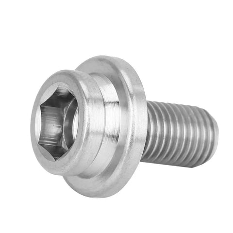 Titanium Crank Arm Bolt M8x15mm for Mountain and Road Bikes CNC Precision Bottom Bracket Axle Screws Kit With Dust Cap Nylon Washer All Weather Anticorrosion Durable Secure Hex Socket Ti, titanium M8x15 crank arm bolt with hex socket