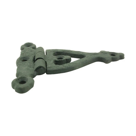 Pack Of 2 3 Inch Cabinet Door Strap Hinges With Hardware Rust Resistant Black Wrought Iron Flush Mount Hinges for cabinets