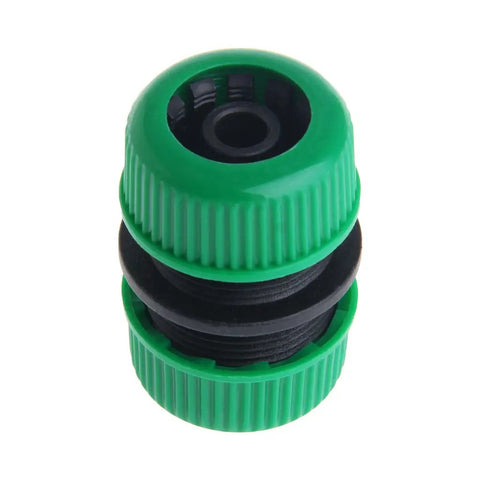 Front view of green PP Two Pack Hose Connector Garden Joiner Mender, Quick Repair Connection For Damaged Hoses, Leakproof Splicer