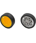 10 Piece Toy Car Wheel Set With Rubber Tires And 5 Piece Metal Shaft Axles For DIY RC Cars Trucks Robots And Helicopters Silver 2mm Shaft 100mm Rods